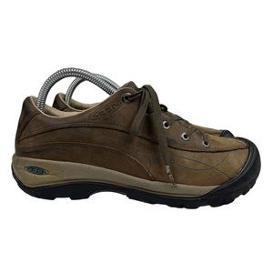 KEEN Torah Brown Nubuck Leather Walking Hiking Trail Shoes Sz 9.5
